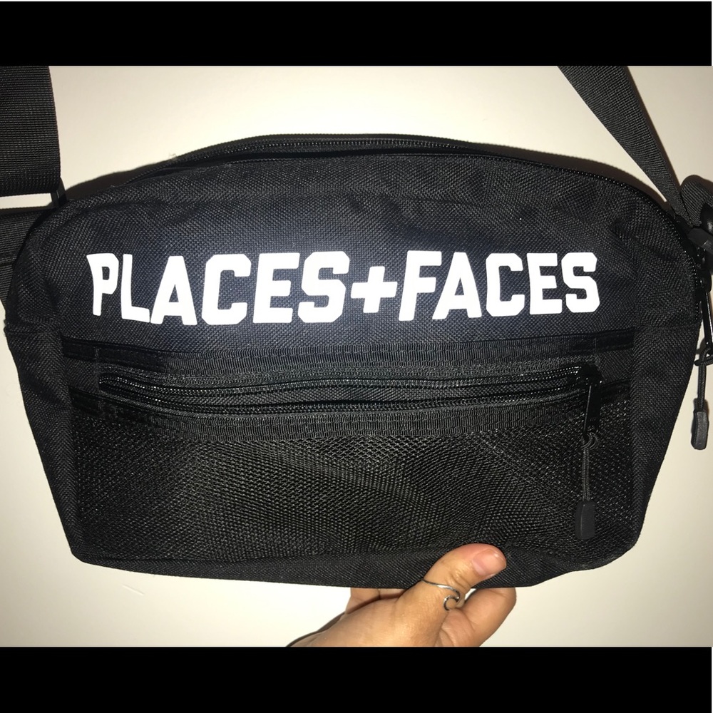 Places and faces shoulder bag